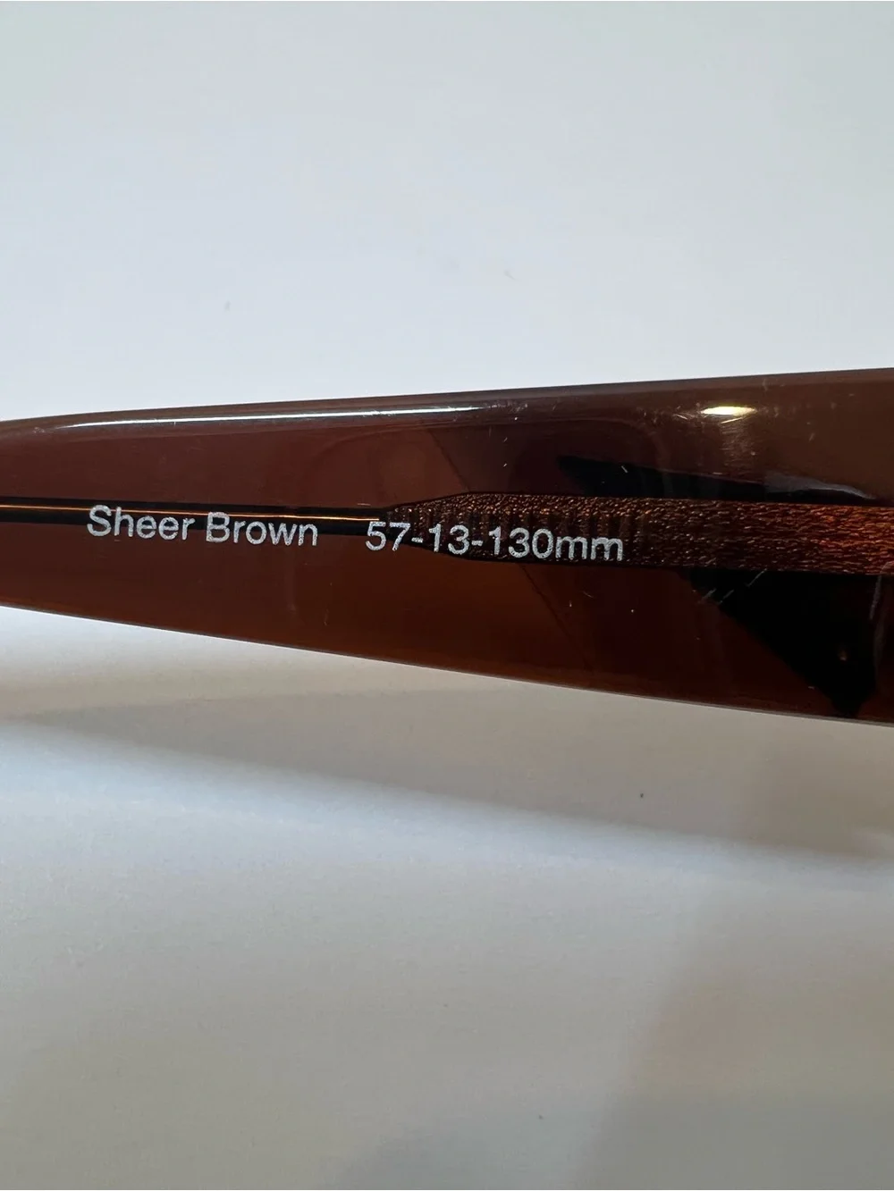Nicole Miller sheer Brown Prismatic Sunglasses size 57-13-130 mm